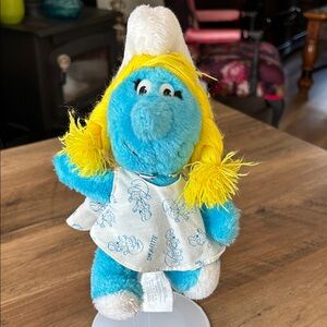 Vintage 1981 Smurfette Smurf Peyo Wallace Berrie & Co. Stuffed Plush Toy